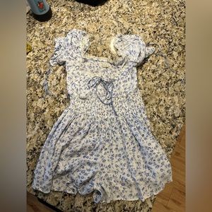 Urban Outfitters Laura Floral Print Ruffle Romper, size L